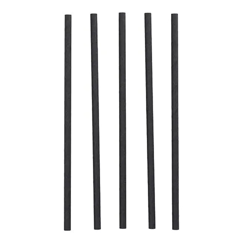 Trinkhalme Strohhalme Partyhalm starr schwarz 250x8mm Papier Papstar 100Stk