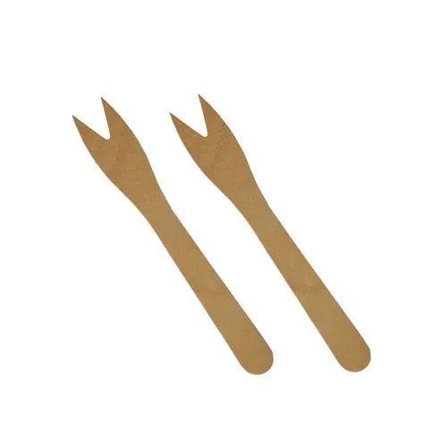 Snackgabeln aus Holz "pure" 12,1 cm PAPSTAR 500STK