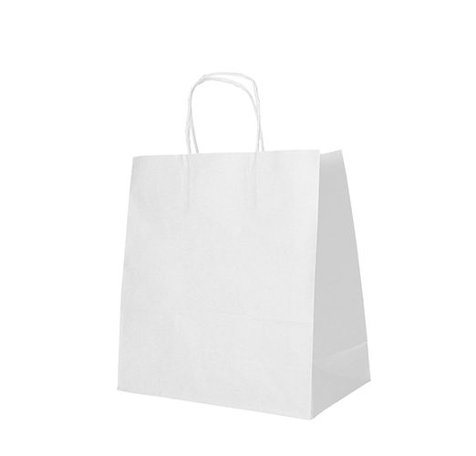 Papiertüten 27 x 32 x 17 cm weiß mit gedrehtem Tragegriff Papstar 25 stk.