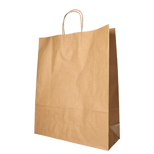 Papiertüten 40 x 32 x 12 cm braun mit gedrehtem Tragegriff Papstar 25 stk.