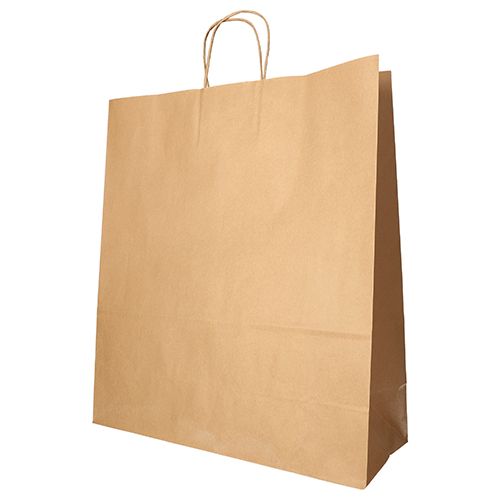 Papiertüten 41 x 35 x 14 cm braun mit gedrehtem Tragegriff Papstar 25 stk.
