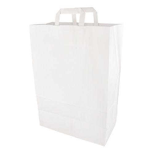 Papiertüten 44 x 32 x 17 cm weiss mit Tragegriff Papstar 50 stk.