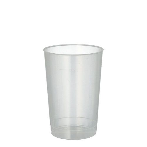Mehrweg Plastikbecher (PP), 0,2 l Ø 6,8 cm · 9,8 cm transluzent unzerbrechlich Papstar 40 stk.