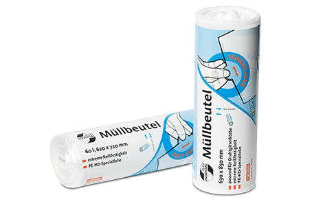Abfallbeutel 60l transparent 6µ UNIVERSAL PLUS Deiss 50Stk. HDPE