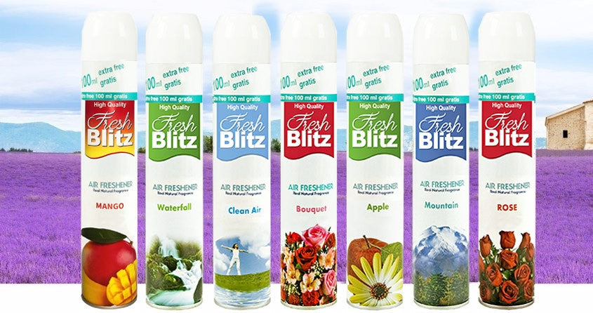 Fresh Blitz 400ml Lufterfrischer mit 3in1-Formel Duftspray. Raumspray