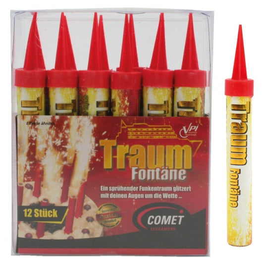 12x Party Traumfontänen, Brenndauer ca. 35 Sekunden