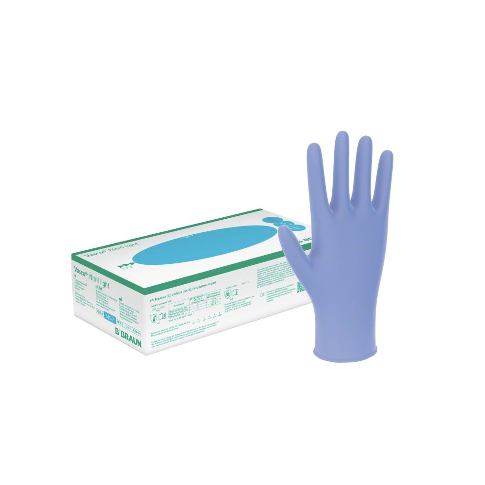 Vasco® Nitril light Lavendel-blauer Nitril Untersuchungshandschuh 100Stk