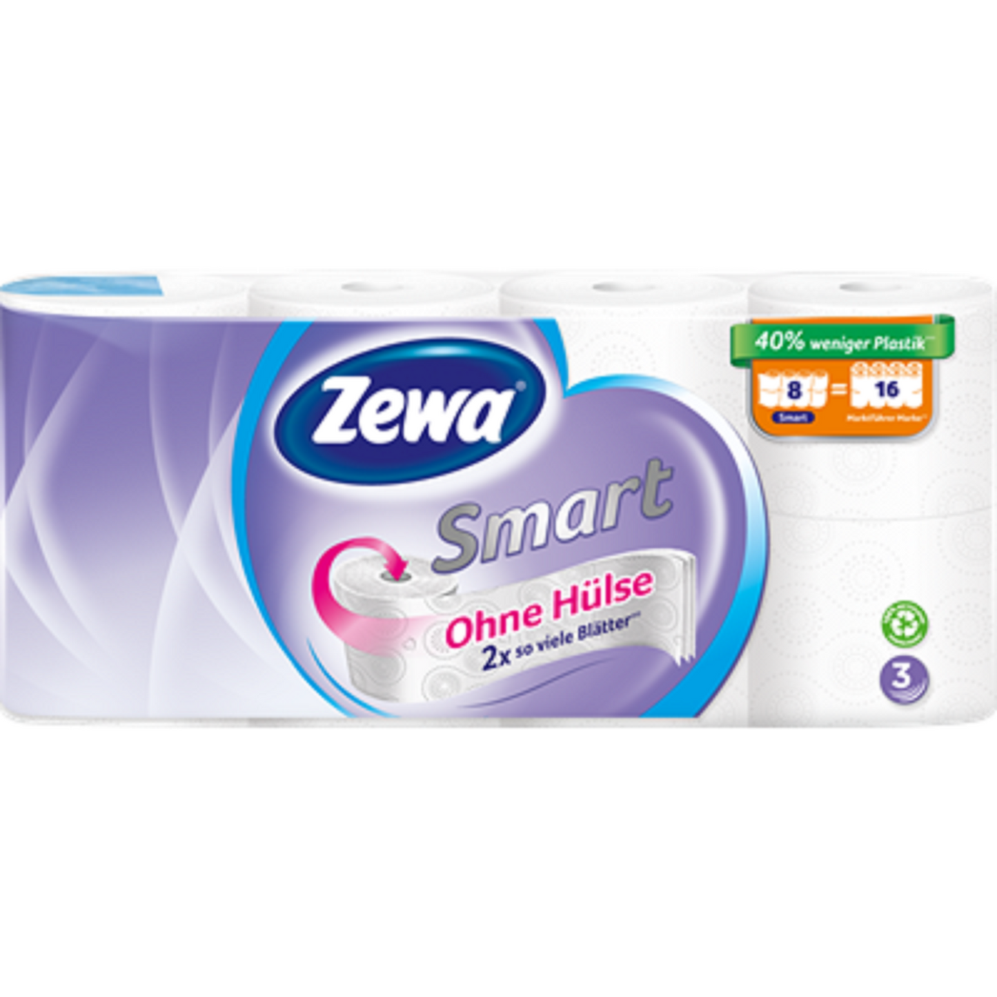 Zewa Toilettenpapier Smart 3 lagig 4 Stück à 300 Blatt Topa WC-Papier Klopapier