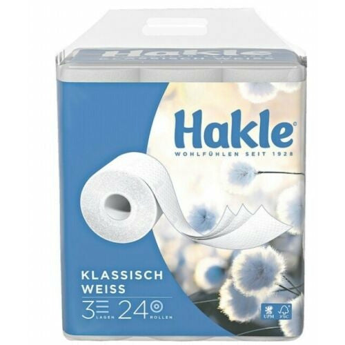 Hakle Toilettenpapier Klassisch 3-lagig 24 Rollen super weich Topa samti