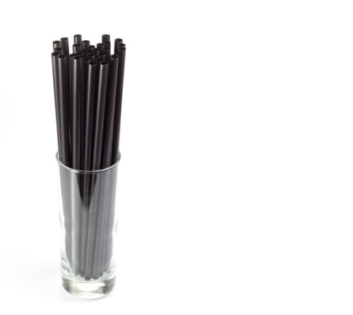 Trinkhalme Strohhalme Partyhalm starr schwarz 255x8mm Mehrweg 150stk Jumbo