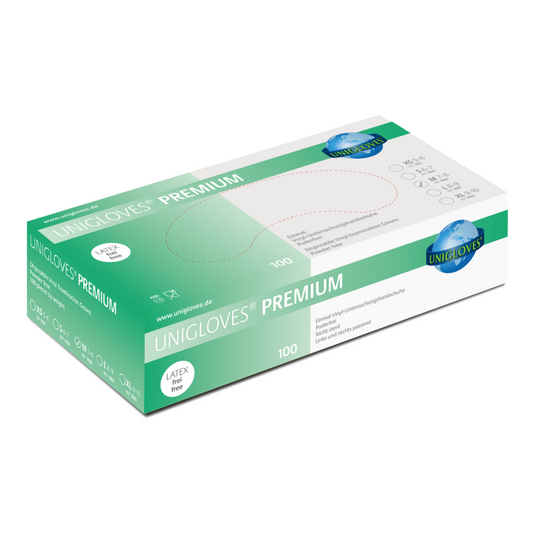 UNIGLOVES PREMIUM VINYLHANDSCHUH HANDSCHUH Trans. 100 Stk