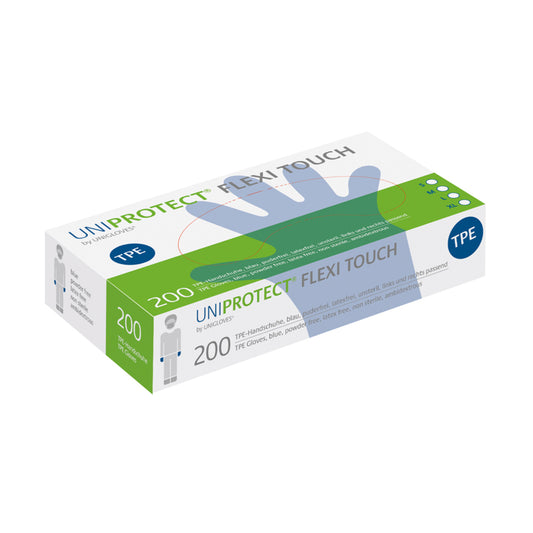 UNIGLOVES UNIPROTECT® FLEXI TOUCH BLUE 200Stk TPE