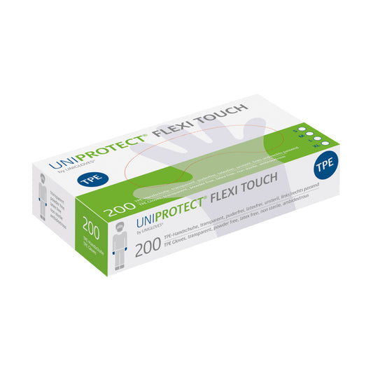 UNIGLOVES UNIPROTECT® FLEXI TOUCH WHITE 200Stk TPE