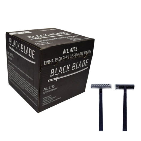 BLACK BLADE schwarz, einschneidig, Metallklinge  Einwegrasierer Einmalrasierer