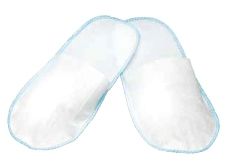 Geschlossene weiße Slipper - Polybeutel 50 Paar
