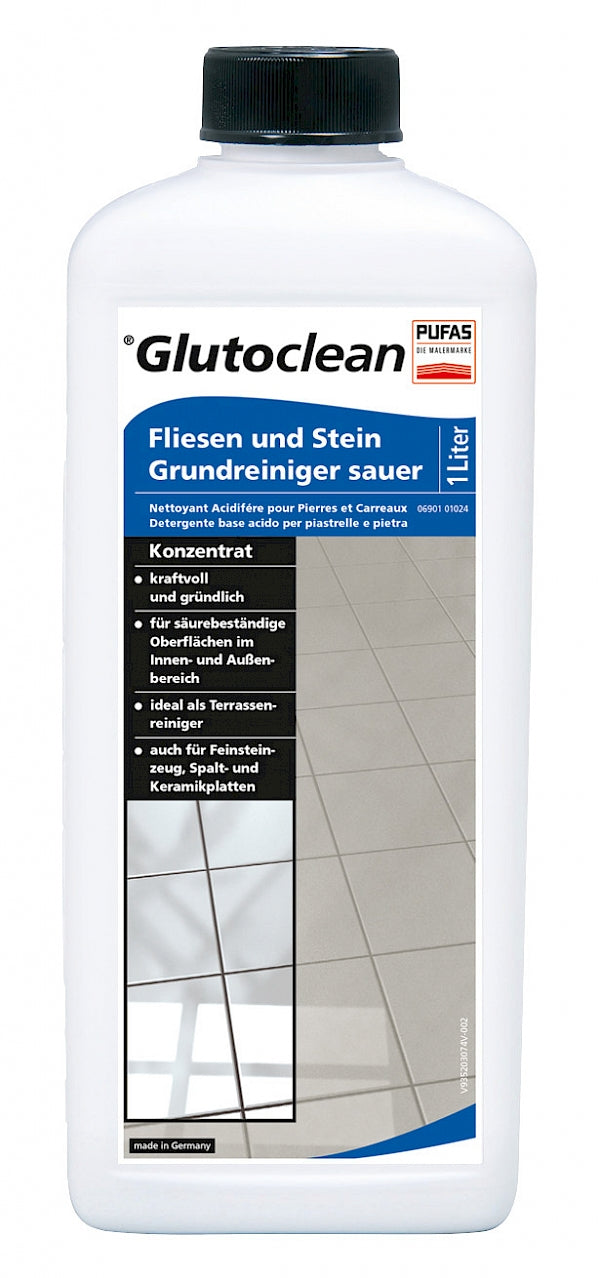 Fliesen und Stein Grundreiniger sauer 1000ml Glutoclean