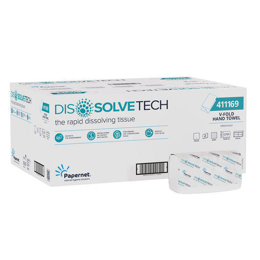 Papernet DISSOLVE TECH Papierhandtücher V-Falz – 2-lagig 3150 Stk 411169