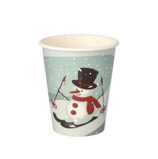 Pappbecher "To Go", 0,2 l Ø 8 cm · 9,2 cm "Snowtime" 50stk