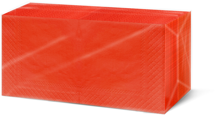 Servietten rot 24x24cm 2-lagig 1/4-Falz  200 Stk.