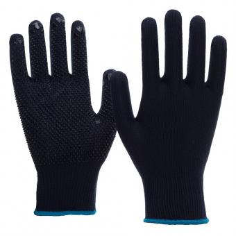 NITRAS Strickhandschuhe, Nylon / Baumwolle, blau 6101