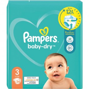 Pampers Windeln Baby Dry Größe 3 Midi (6-10kg) 34 Stück