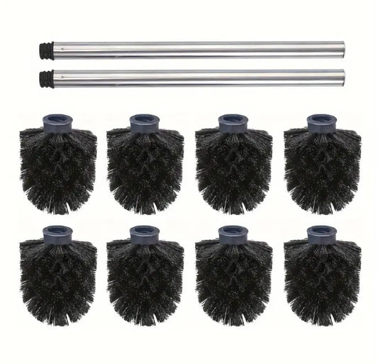 8er Set Toilettebürste + Stiel Edelstahl