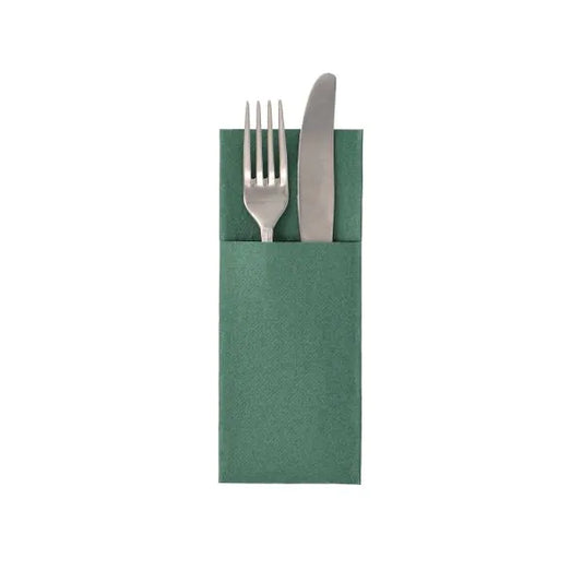 Bestecktaschen "ROYAL Collection" 40 x 30 cm  dunkelgrün 50stk