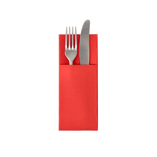 Bestecktaschen "ROYAL Collection" 40 x 30 cm rot 50stk