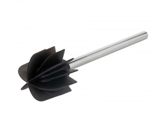 Silikon-Lamellen Ersatzbürste Schwarz Silikonbürste Ø 7,5 cm mit Anti-Haft-Wirkung