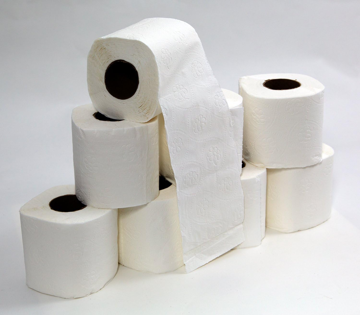64 Rollen Toilettenpapier 3-lagig hoch weiss 150 Blatt 8x8 Rollen Zellstoff VELLA