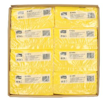 Tork Premium W8 Vliestücher Gelb 194650 – 1-lagig, 30 × 38,5 cm | 8 × 40 Stück (320 Tücher)