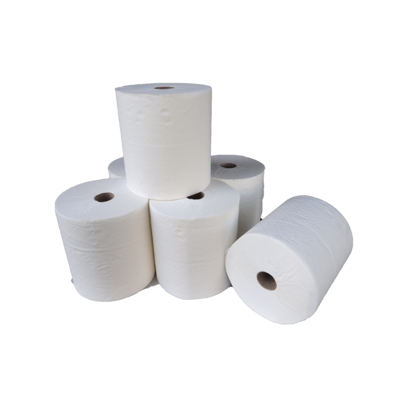 6x Handtuchrollen 2-lagig hochweiß Zellstoff Außenabrollung 140m geeig. KC 6667 ***TOPSELLER***