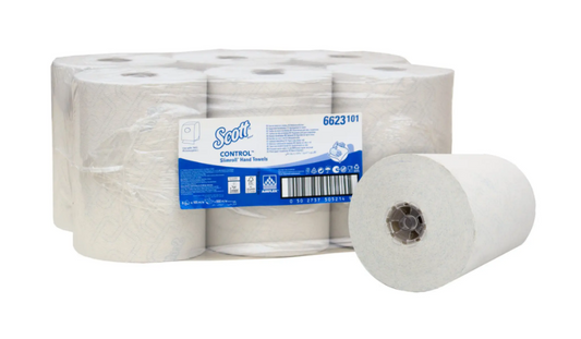 SCOTT® Slimroll Rollenhandtücher 1lgig 20cm x 165m 6 Rollen 6623