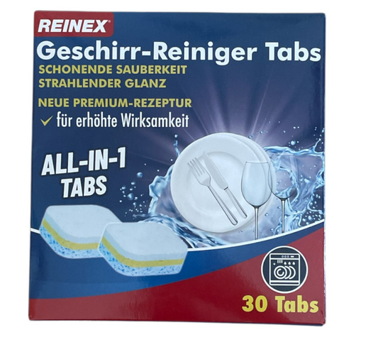 REINEX Geschirr Reiniger Tabs All-in-1 30 Stück a 20g
