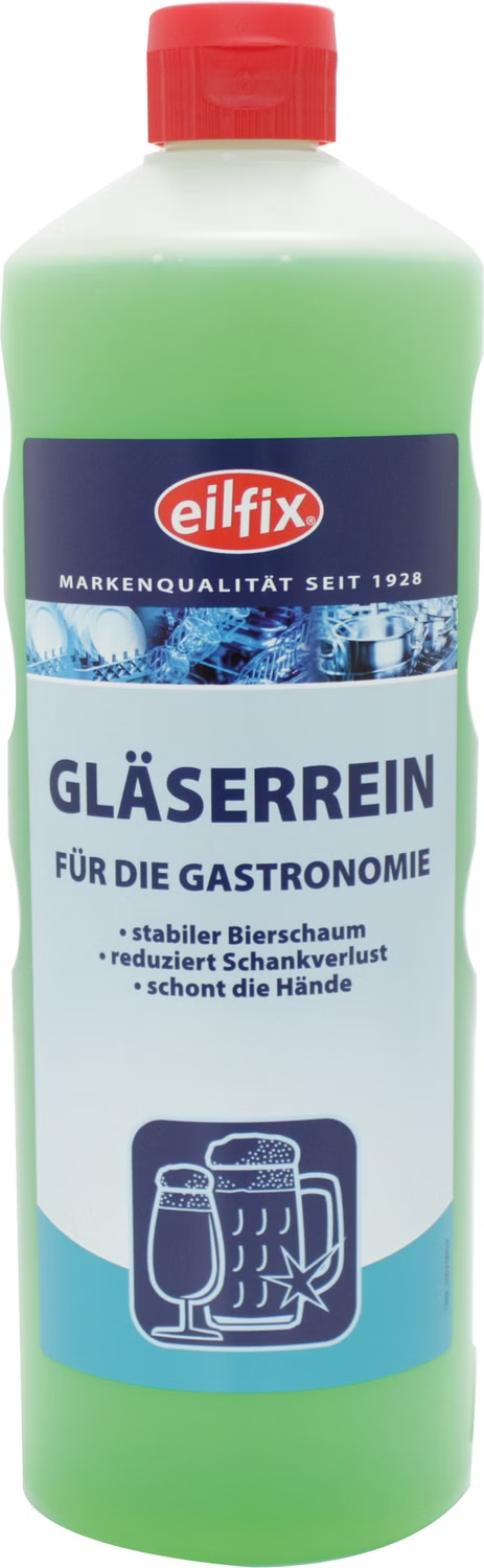Gläserrein flüssig 1000ml für manuelle Reinigung Becker Chemie  BIERGLASREINIGER HANDGESCHIRRSPÜLMITTEL