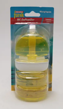 REINEX FRESH WC-Duftspüler Lemon 3 x 55 ml mit Körbchen