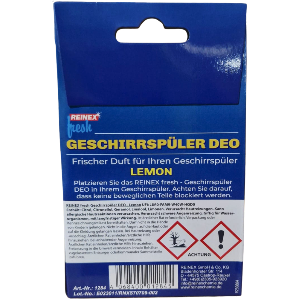 Reinex fresh Geschirrspüler Deo Orange – Spülmaschinen-Duftspender | 2er Pack