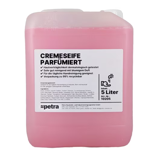 Seife, Seifencreme, Flüssigseife, flüssige Seife, Rose Apfel 5L/10L Kanister