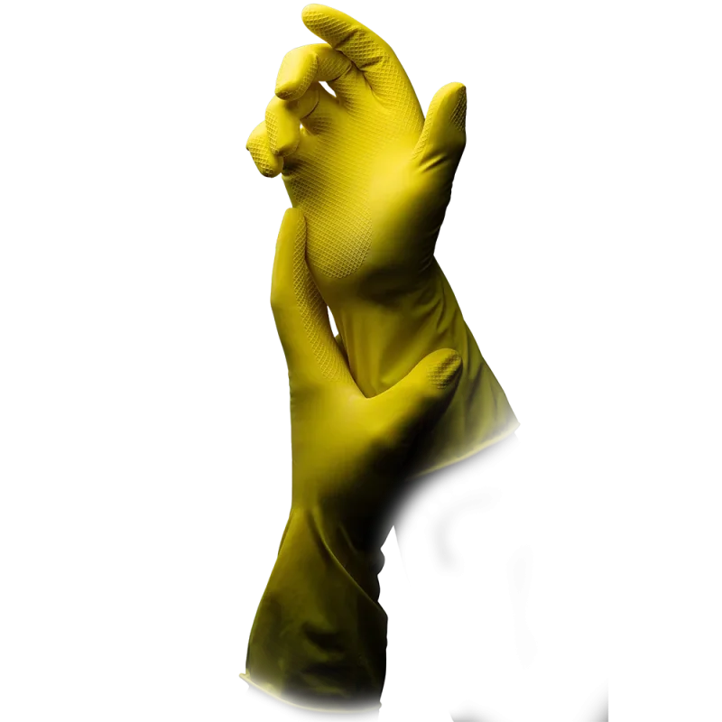 Haushaltshandschuhe Latex, gelb – Clean-Comfort