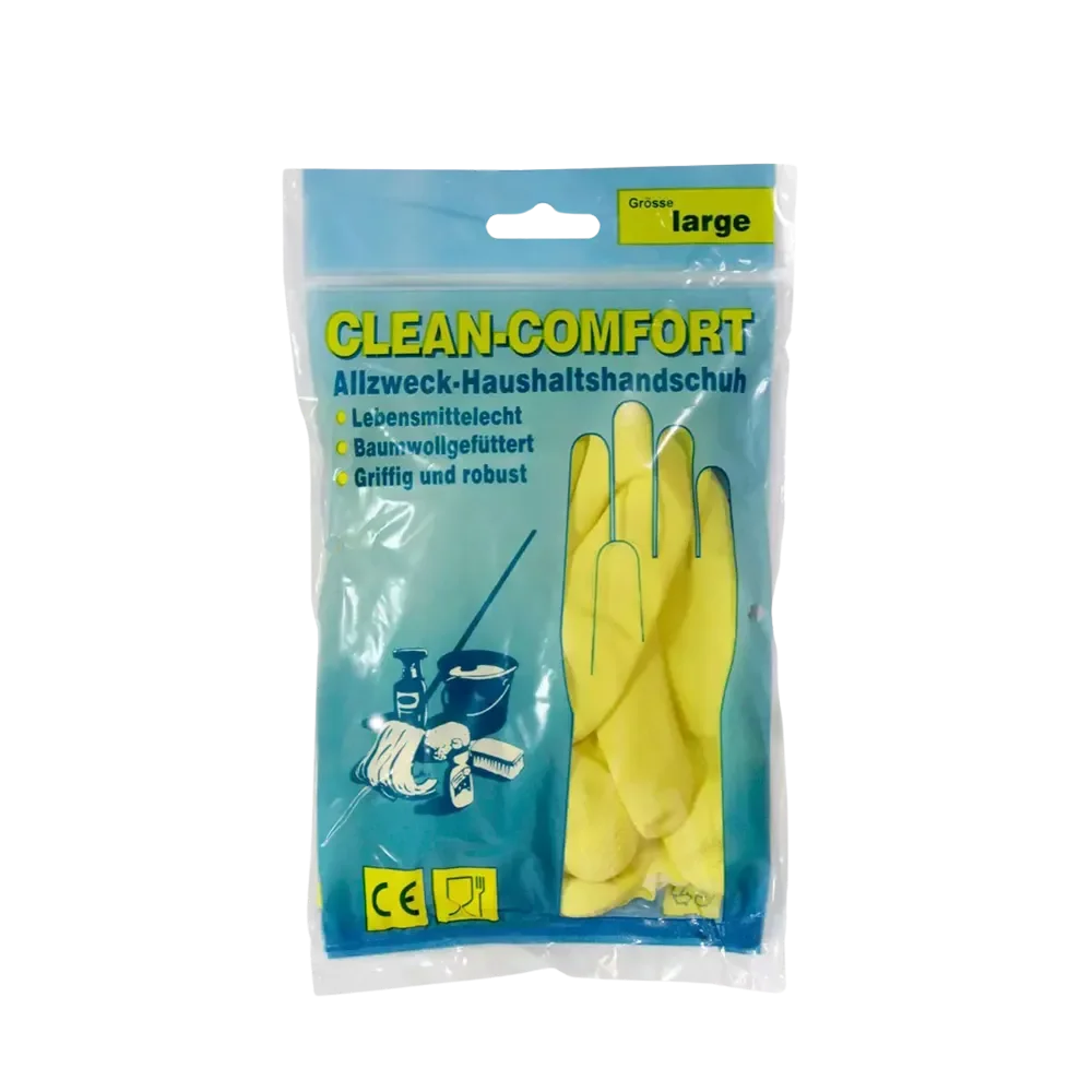 Haushaltshandschuhe Latex, gelb – Clean-Comfort