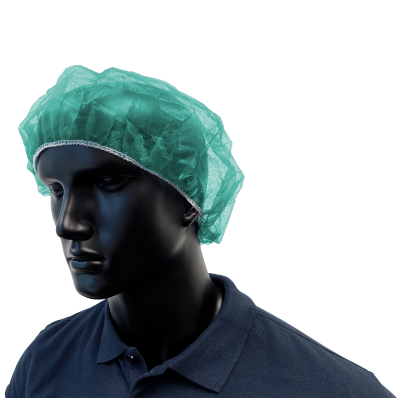 Kopfschutz Baretthaube 52 cm – Weiß, Blau oder Grün
