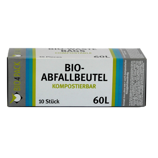 Bio-Kompostbeutel 60L , PLA-Folie Müllsack Abfallsack Müllbeutel 10Stk 1 Rolle