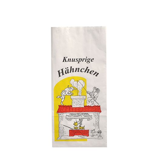Hähnchenbeutel, Papier mit Alu-Einlage 24 x 10,5 x 6 cm "Max & Moritz" 1/2 1000stk