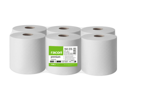 racon® Premium Handtuchrolle 2-lagig 60 316  – 6 Rollen Innenabrollung