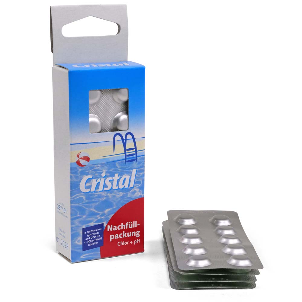 CRISTAL Ersatztabletten Chlor + pH (2x 30 Stk.)