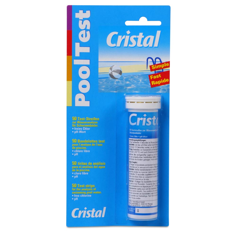 CRISTAL PoolTest - Test-Streifen pH/Chlor 50 Stück