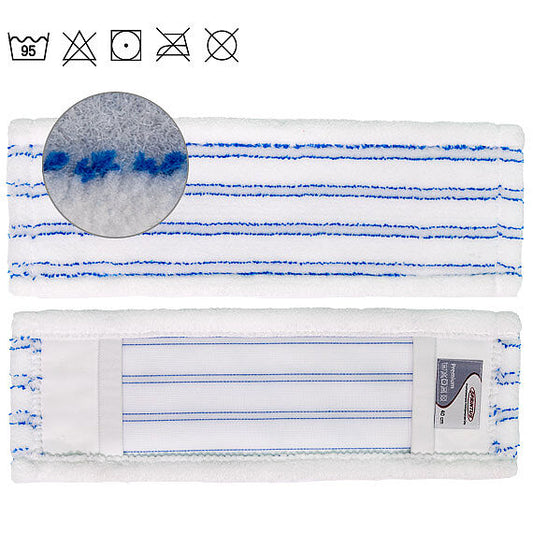 Premium Mikrofasermopp Mopp Blau Weiß 40 / 50cm