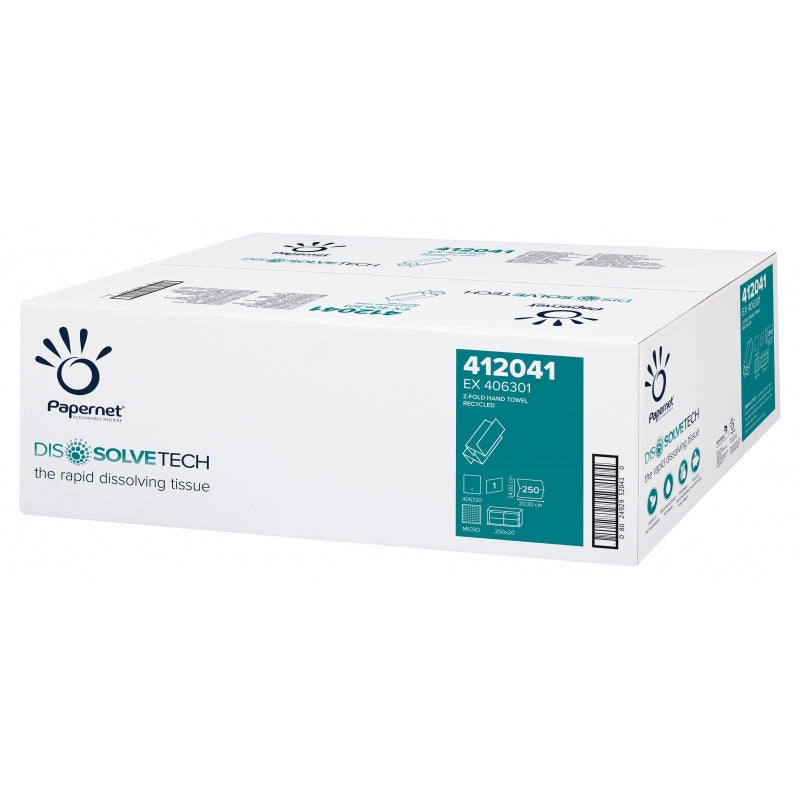 Papernet DISSOLVE TECH Papierhandtücher Z-Falz – 1-lagig 5000 Stk (412041)