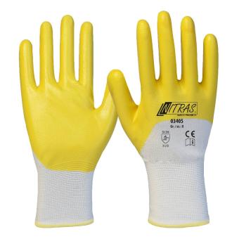 NITRAS Nitrilhandschuhe, Polyester, weiß 03405