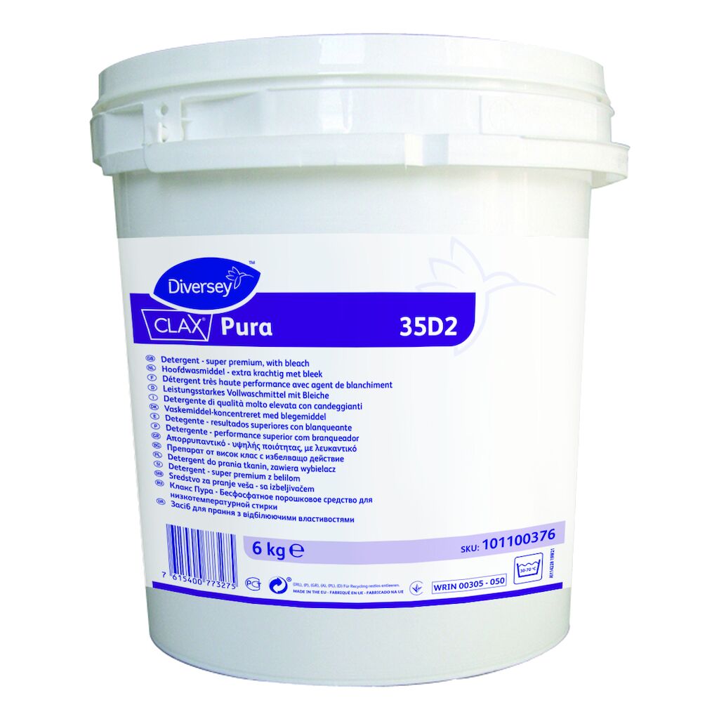 Clax Pura 35D2 6kg - Leistungsstarkes Vollwaschmittel mit Bleiche